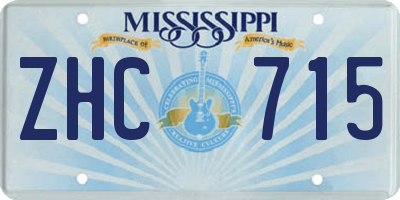 MS license plate ZHC715