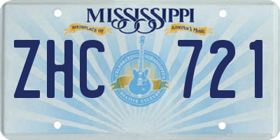 MS license plate ZHC721