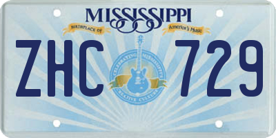 MS license plate ZHC729