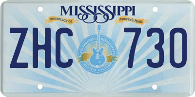 MS license plate ZHC730