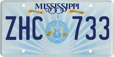 MS license plate ZHC733