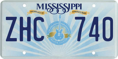 MS license plate ZHC740
