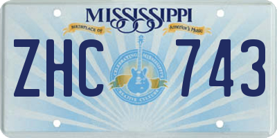 MS license plate ZHC743
