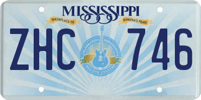 MS license plate ZHC746