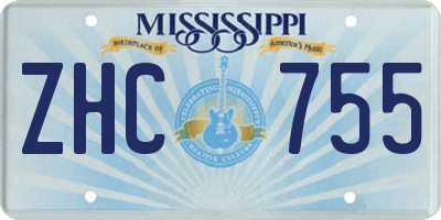 MS license plate ZHC755