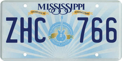 MS license plate ZHC766