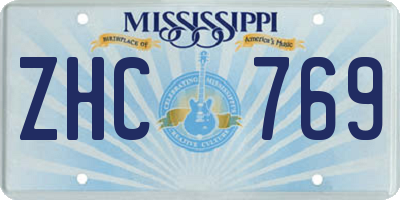 MS license plate ZHC769