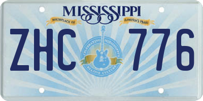 MS license plate ZHC776
