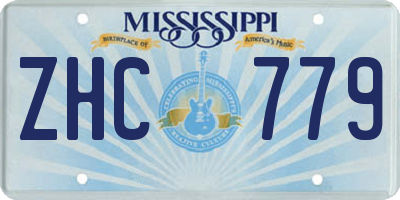 MS license plate ZHC779