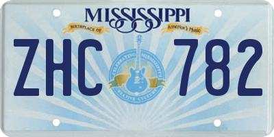 MS license plate ZHC782
