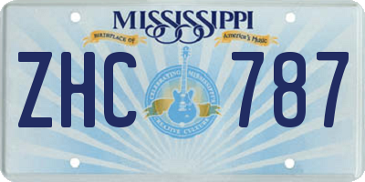 MS license plate ZHC787