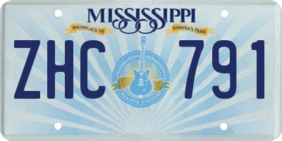 MS license plate ZHC791