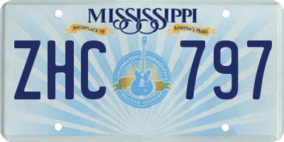 MS license plate ZHC797
