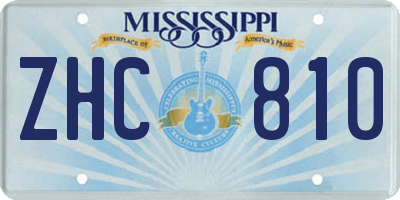MS license plate ZHC810