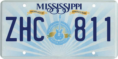 MS license plate ZHC811