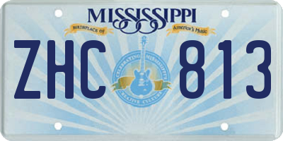 MS license plate ZHC813