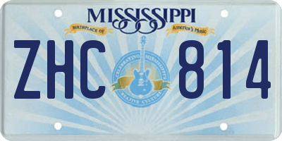 MS license plate ZHC814