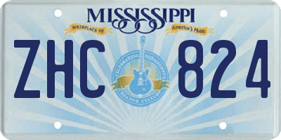 MS license plate ZHC824