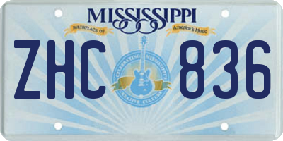 MS license plate ZHC836