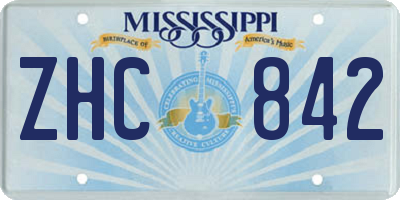 MS license plate ZHC842