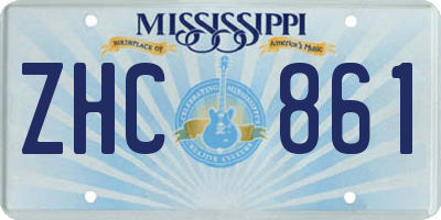 MS license plate ZHC861