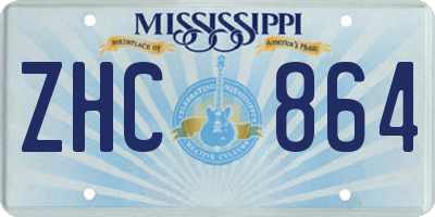 MS license plate ZHC864
