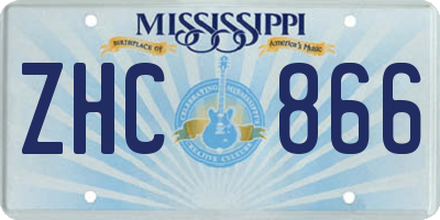 MS license plate ZHC866