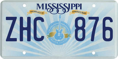 MS license plate ZHC876