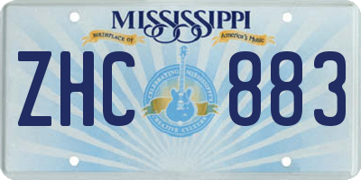 MS license plate ZHC883