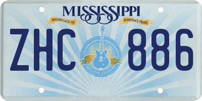 MS license plate ZHC886