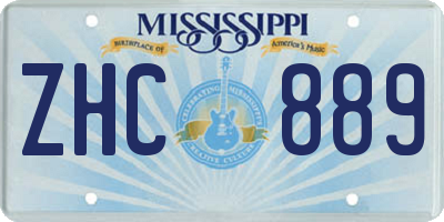 MS license plate ZHC889