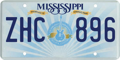 MS license plate ZHC896