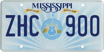 MS license plate ZHC900