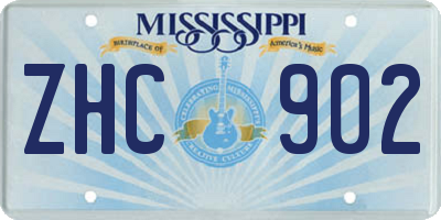 MS license plate ZHC902