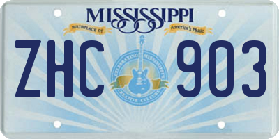 MS license plate ZHC903