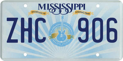 MS license plate ZHC906