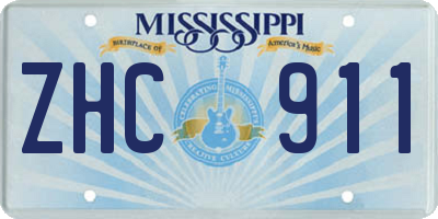 MS license plate ZHC911