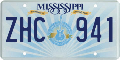 MS license plate ZHC941