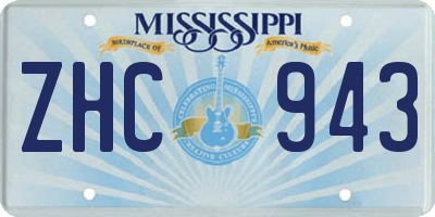 MS license plate ZHC943