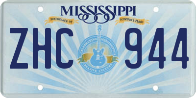 MS license plate ZHC944