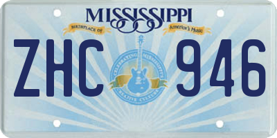 MS license plate ZHC946