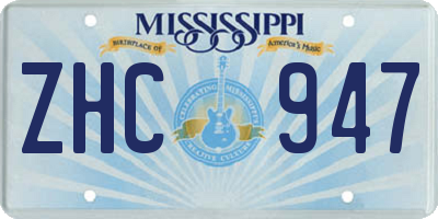 MS license plate ZHC947