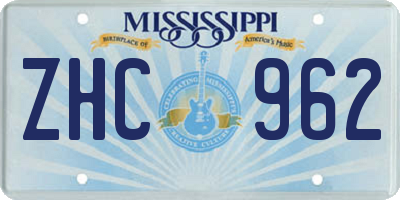 MS license plate ZHC962