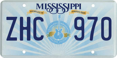 MS license plate ZHC970