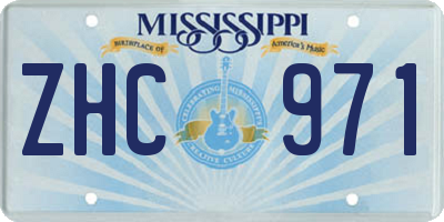 MS license plate ZHC971