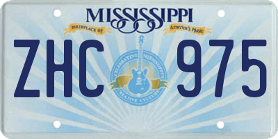 MS license plate ZHC975