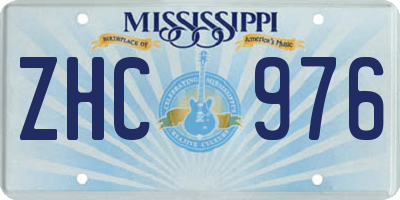 MS license plate ZHC976