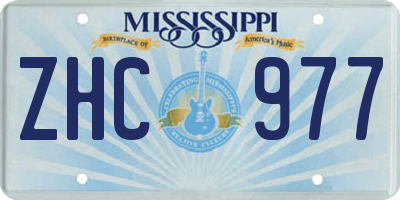 MS license plate ZHC977