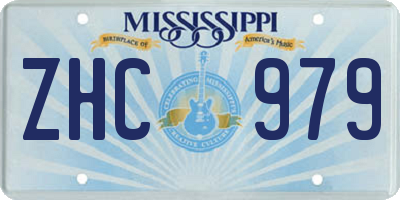 MS license plate ZHC979