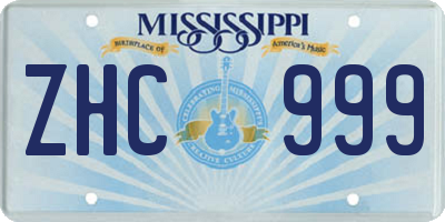 MS license plate ZHC999
